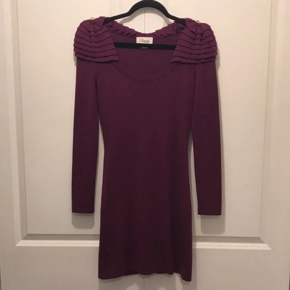 Temperley London Knit Sweater Dress in Purple